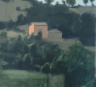The Pink House by Ronit Goldschmidt, Oil on canvas on board 9 x 8