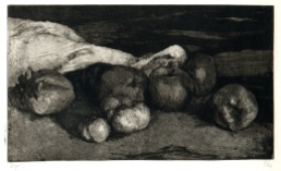 François Dupuis Pommes à cidre Etching Print: 9.3" x 5.5" Paper: 14.2" x 9.8"