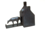 Robert Winokur, The House of the Drunken Horse, 14" x 18" x 9", Salt Glazed Brick Clay, 2004